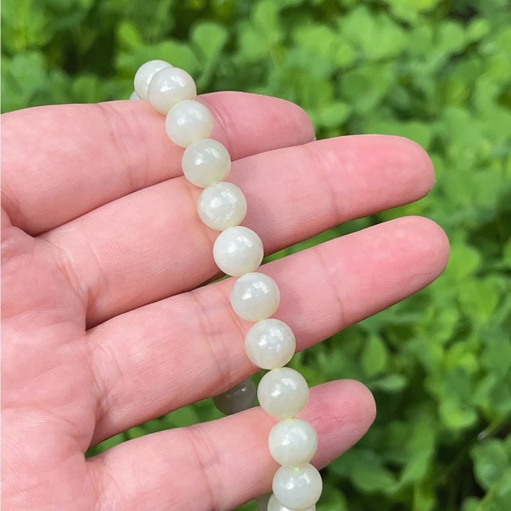 8mm stretchable jade bracelet‎